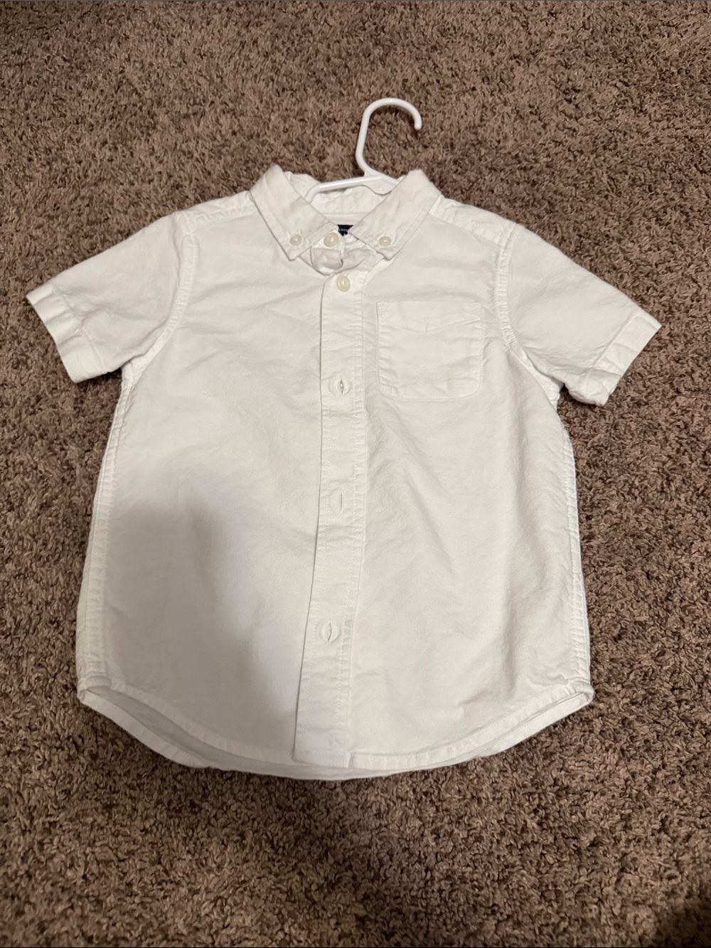 The Children's Place White Short-Sleeve Button-Down Shirt